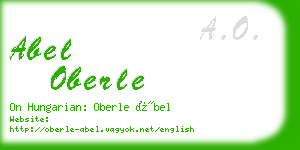 abel oberle business card